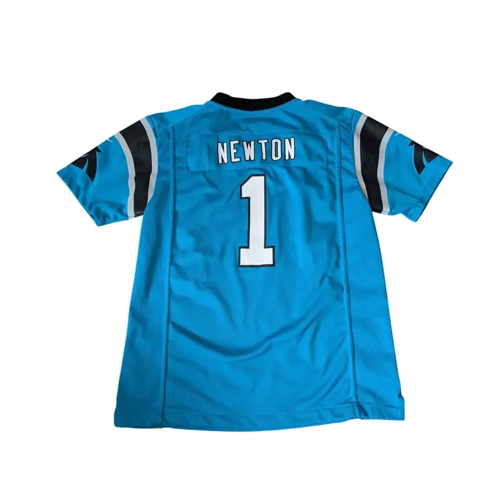 Nike Cam Newton Carolina Panthers Youth Large 14-16 Blue Football Jersey NFL #1